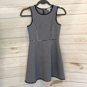Girls Navy & white striped dress